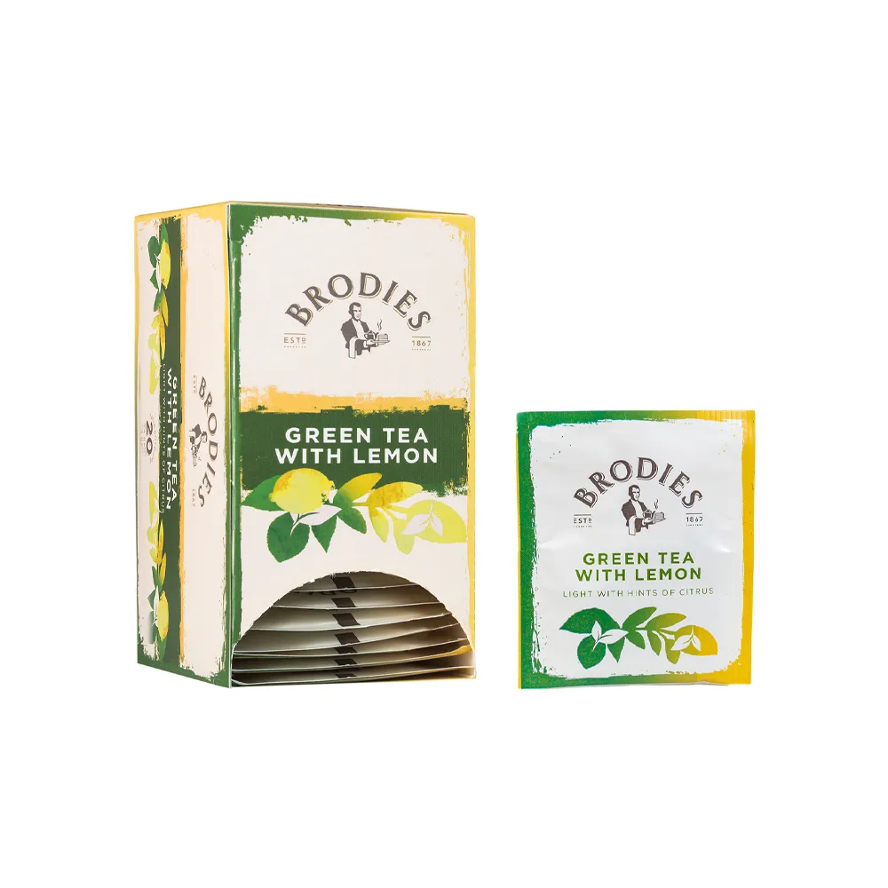 BRODIES - GREEN TEA WITH LEMON (20 bags) - Image 2