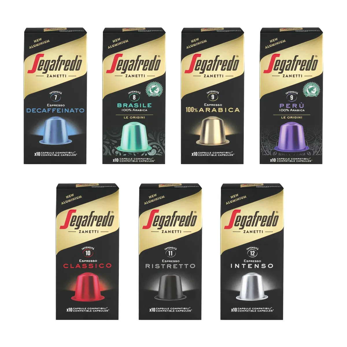 SEGAFREDO - NEW ALUMINIUM (10 Nespresso cps.)